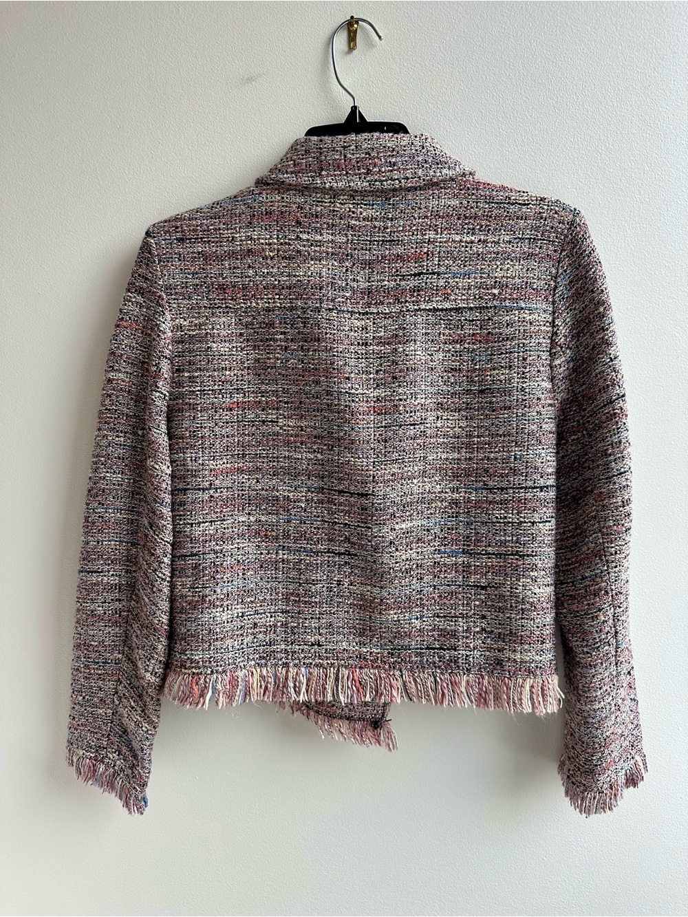 cupcakes & cashmere Canter Pink Tweed Moto Jacket, size M - Picture 9 of 12